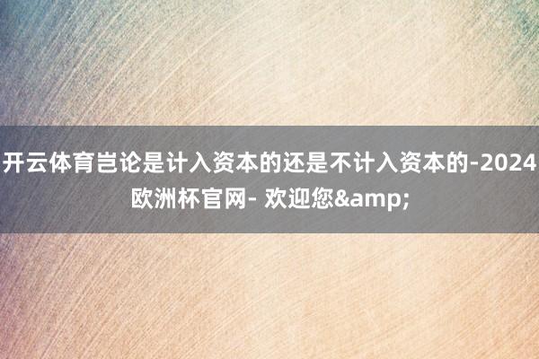 开云体育岂论是计入资本的还是不计入资本的-2024欧洲杯官网- 欢迎您&