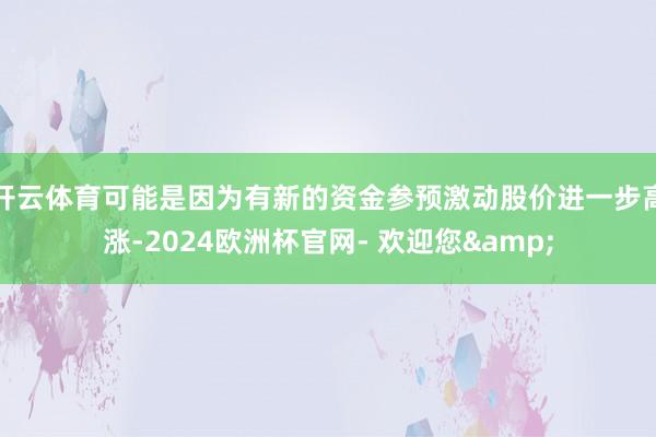 开云体育可能是因为有新的资金参预激动股价进一步高涨-2024欧洲杯官网- 欢迎您&