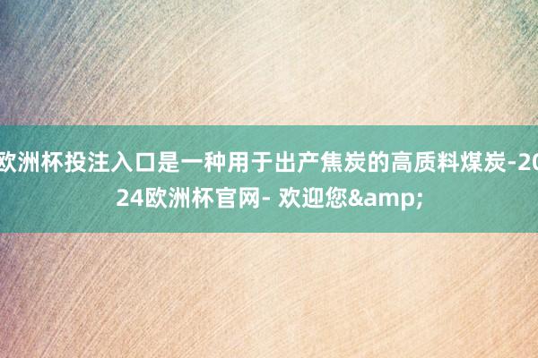 欧洲杯投注入口是一种用于出产焦炭的高质料煤炭-2024欧洲杯官网- 欢迎您&
