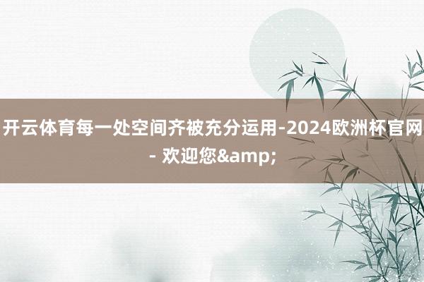 开云体育每一处空间齐被充分运用-2024欧洲杯官网- 欢迎您&