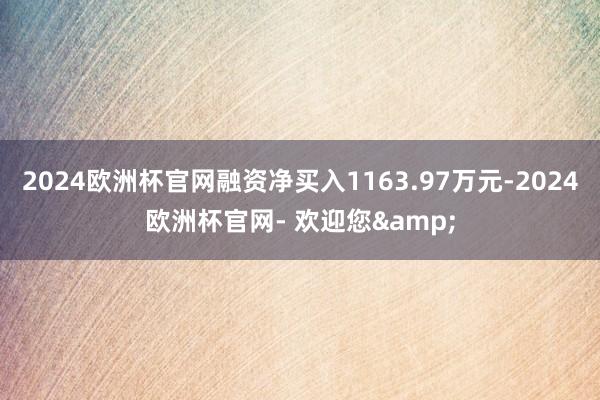 2024欧洲杯官网融资净买入1163.97万元-2024欧洲杯官网- 欢迎您&
