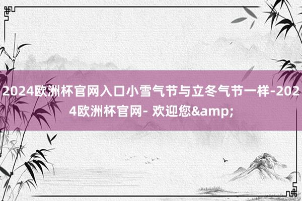 2024欧洲杯官网入口小雪气节与立冬气节一样-2024欧洲杯官网- 欢迎您&