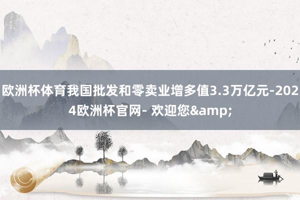 欧洲杯体育我国批发和零卖业增多值3.3万亿元-2024欧洲杯官网- 欢迎您&