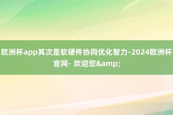 欧洲杯app其次是软硬件协同优化智力-2024欧洲杯官网- 欢迎您&
