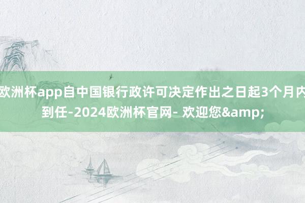 欧洲杯app自中国银行政许可决定作出之日起3个月内到任-2024欧洲杯官网- 欢迎您&