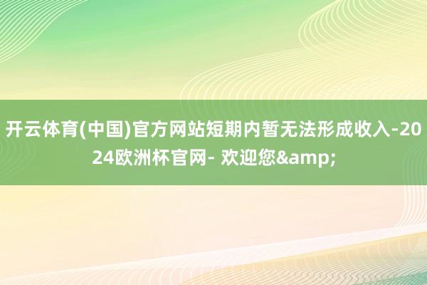 开云体育(中国)官方网站短期内暂无法形成收入-2024欧洲杯官网- 欢迎您&