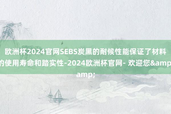 欧洲杯2024官网SEBS炭黑的耐候性能保证了材料的使用寿命和踏实性-2024欧洲杯官网- 欢迎您&