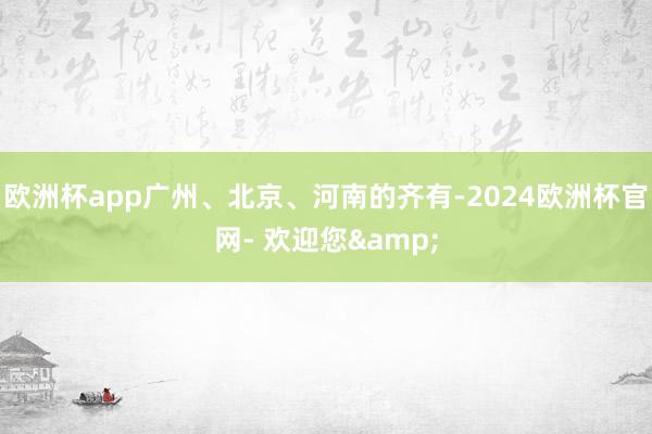 欧洲杯app广州、北京、河南的齐有-2024欧洲杯官网- 欢迎您&