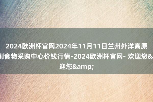 2024欧洲杯官网2024年11月11日兰州外洋高原夏菜副食物采购中心价钱行情-2024欧洲杯官网- 欢迎您&