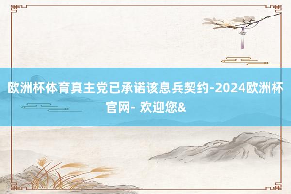 欧洲杯体育真主党已承诺该息兵契约-2024欧洲杯官网- 欢迎您&