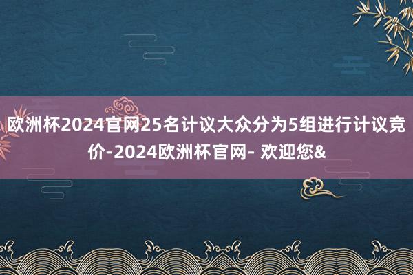 欧洲杯2024官网25名计议大众分为5组进行计议竞价-2024欧洲杯官网- 欢迎您&