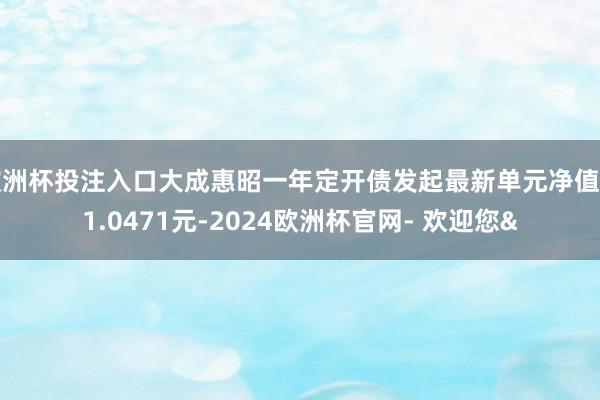 欧洲杯投注入口大成惠昭一年定开债发起最新单元净值为1.0471元-2024欧洲杯官网- 欢迎您&