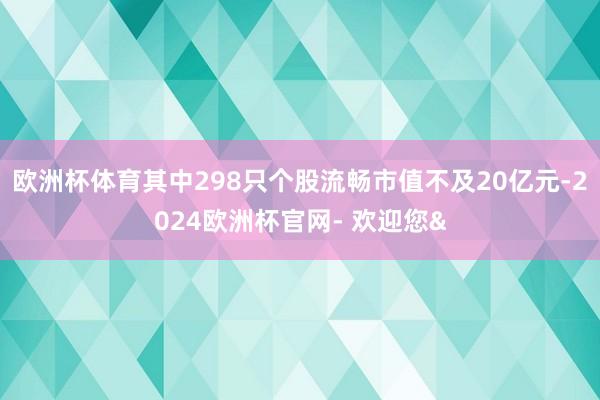 欧洲杯体育其中298只个股流畅市值不及20亿元-2024欧洲杯官网- 欢迎您&