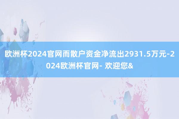 欧洲杯2024官网而散户资金净流出2931.5万元-2024欧洲杯官网- 欢迎您&