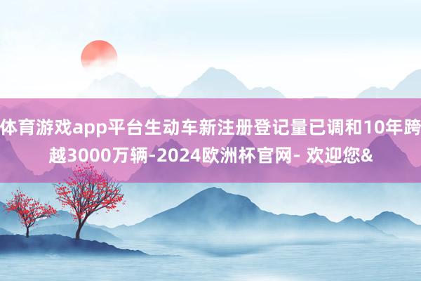 体育游戏app平台生动车新注册登记量已调和10年跨越3000万辆-2024欧洲杯官网- 欢迎您&
