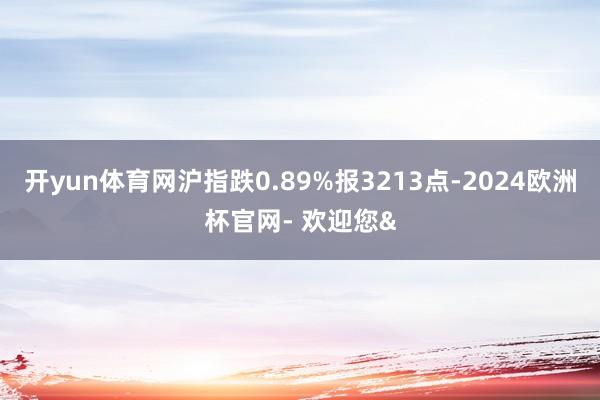 开yun体育网沪指跌0.89%报3213点-2024欧洲杯官网- 欢迎您&