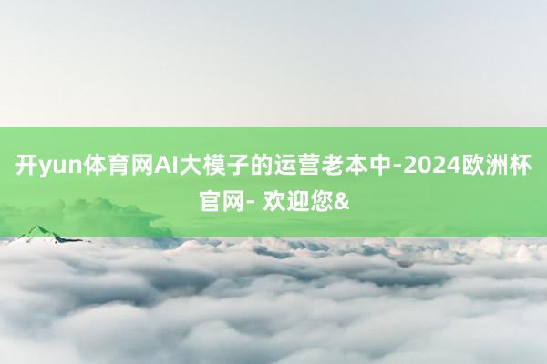 开yun体育网AI大模子的运营老本中-2024欧洲杯官网- 欢迎您&