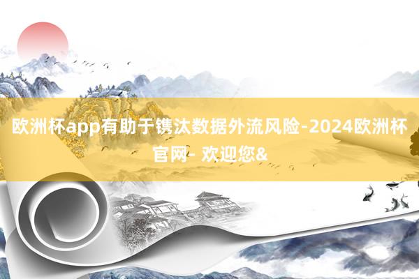 欧洲杯app有助于镌汰数据外流风险-2024欧洲杯官网- 欢迎您&