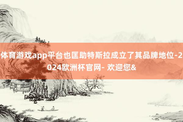 体育游戏app平台也匡助特斯拉成立了其品牌地位-2024欧洲杯官网- 欢迎您&